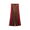 Pantalone tuta in velluto rosso-marrone