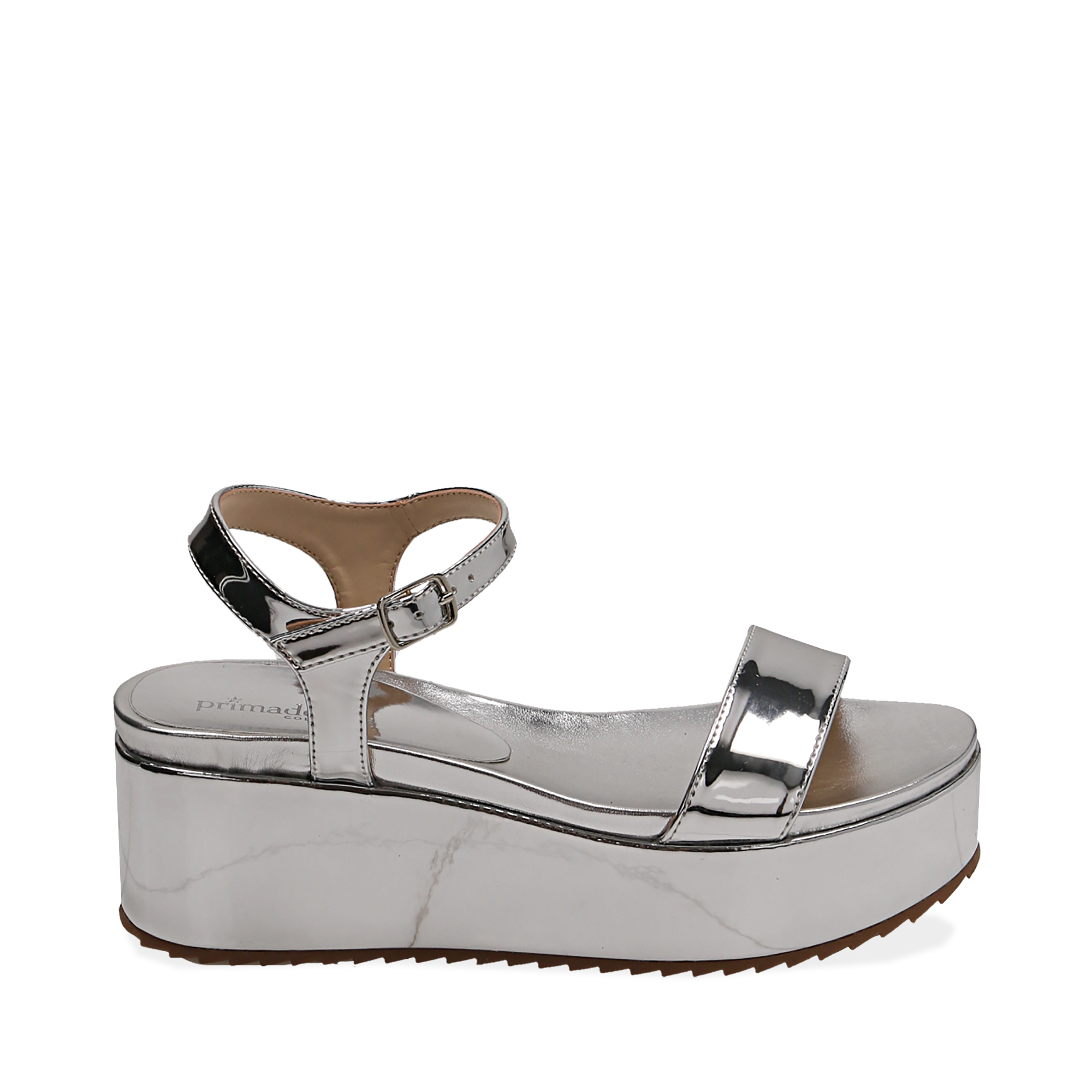 sandali con zeppa eleganti argento