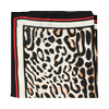 Foulard en tissu noir avec imprimé léopard