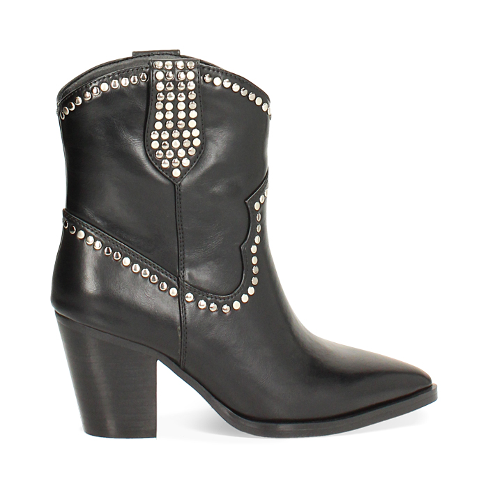 Bottines noires à talon de 7,2 cm pour chaque occasion