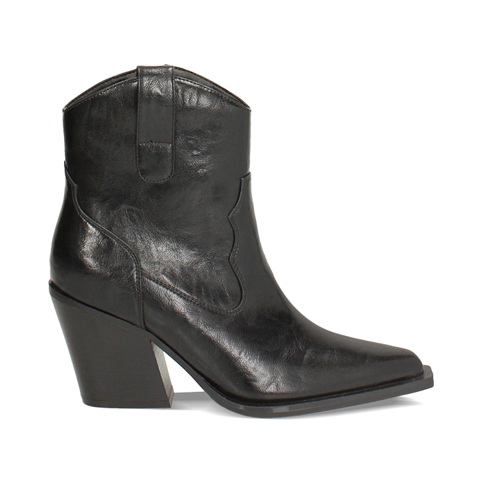 Bottines noires pour femme avec talon de 8,2 cm