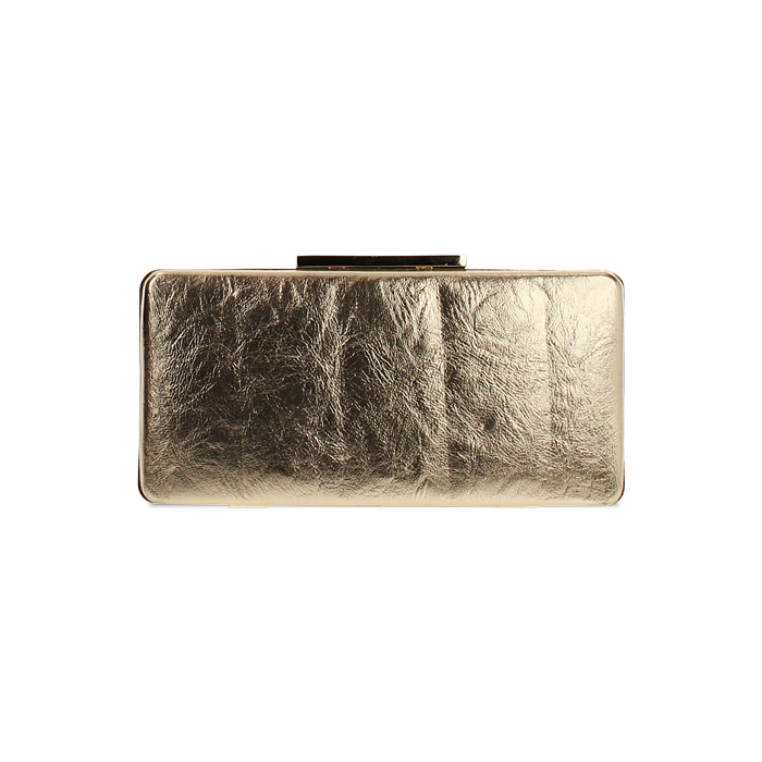 Clutch oro con tracolla removibile