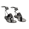 Sandalias bajas de mujer negras en vacchetta