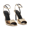 Sandali con tacco dorati da donna con altezza 9,5 cm