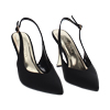 Zapato slingback de mujer negro altos