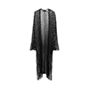 Poncho donna nero in tessuto