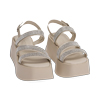 Sandales crème, compensée 6 cm 