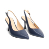 D&eacute;collet&eacute; blu slingback tacco 8 cm