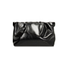 Pochette nera lucida con tracolla rimovibile