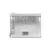 Mini bag argento in laminato