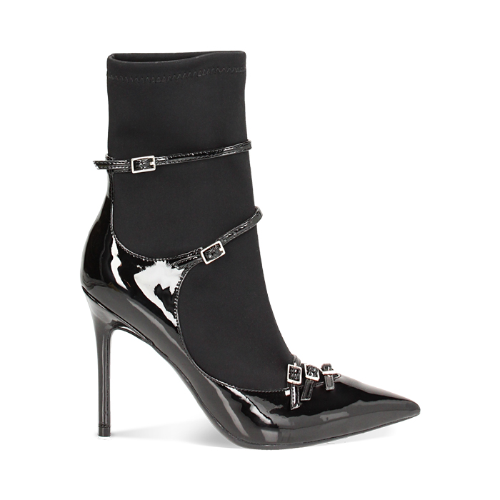 WOMEN SHOES DEMI-BOOT LYCRA NERO